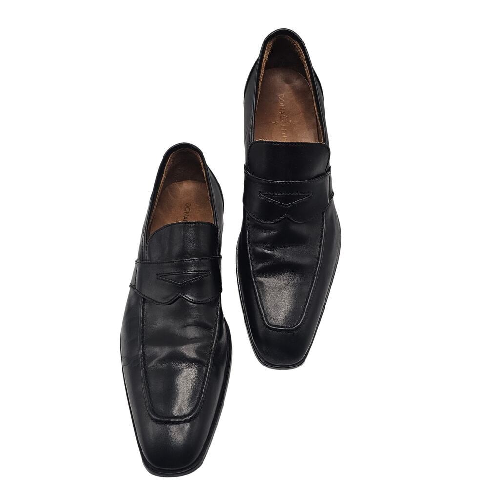 VTG Donald J Pliner "Salih" Black Calfskin Dress Loafers Chisel Toe Men's 11